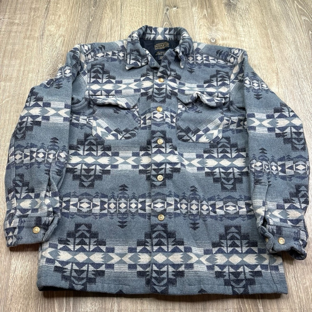 Pendleton The Original Board Shirt Wool Flannel Aztec Size L (Fits Like Medium)